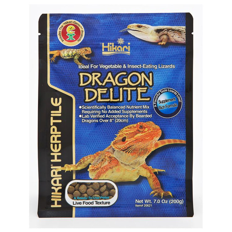 Hikari Herptile Reptile Foods Dragon Delite Ready To Eat Pellet 200g